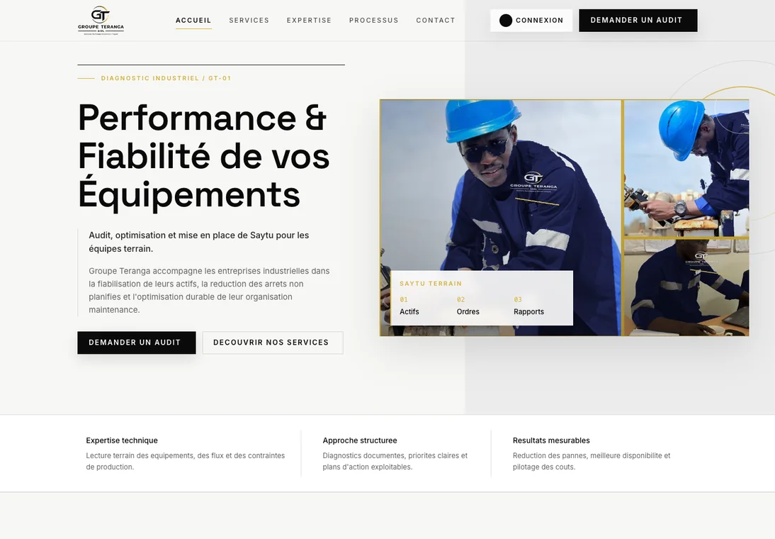 Capture du projet Groupe Teranga
